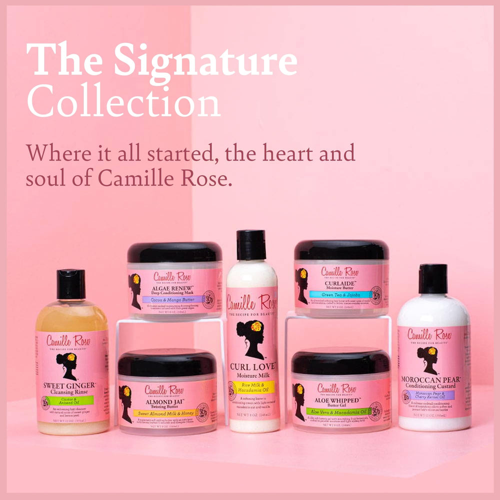 Camille Rose Algae Renew, ingredientes con algas azules y manteca de mango para nutrición.