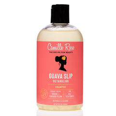 Camille Rose Guava Slip Detangling Shampoo bottle for detangling and hydration.