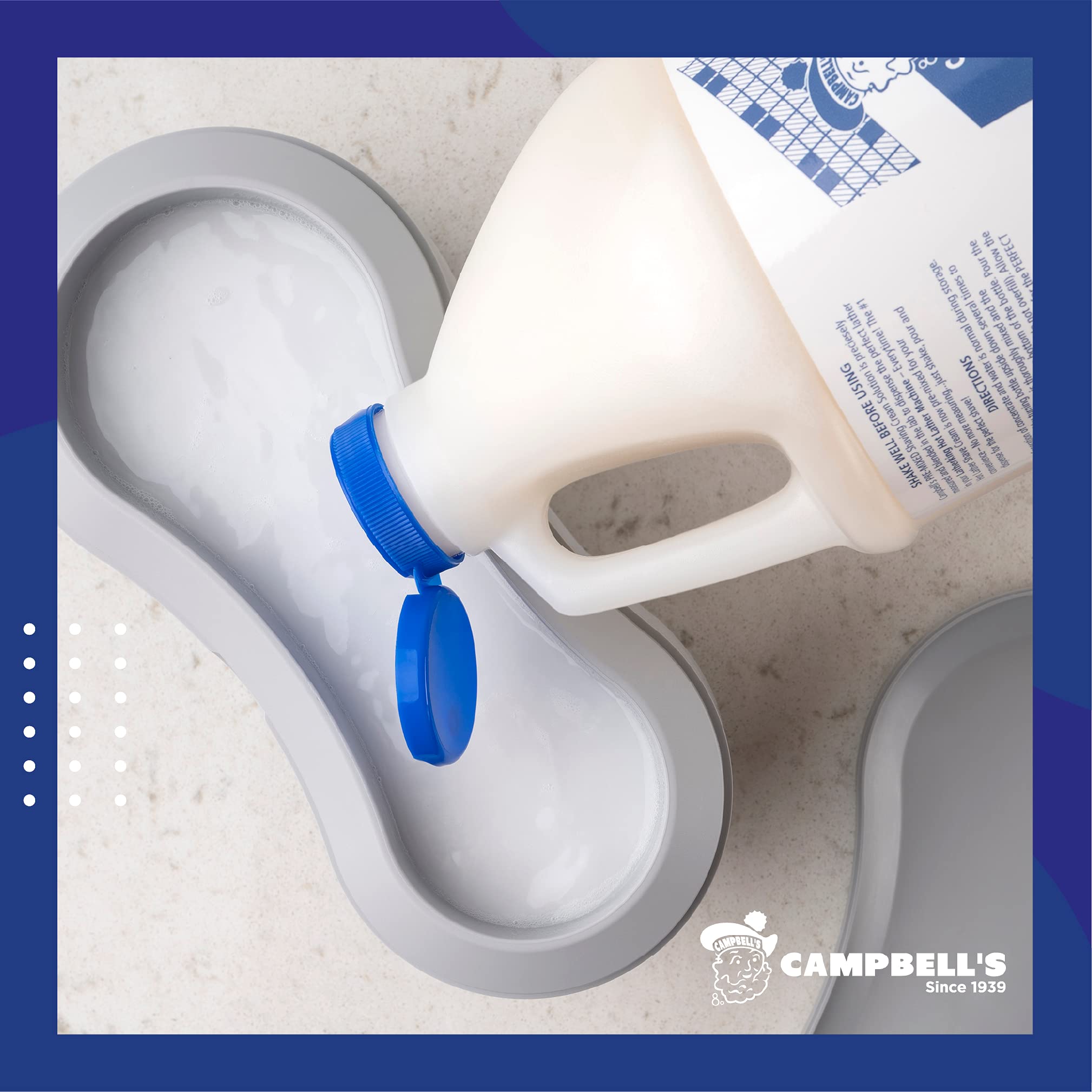 Ambiente de barbería con crema Campbell’s para un afeitado profesional.