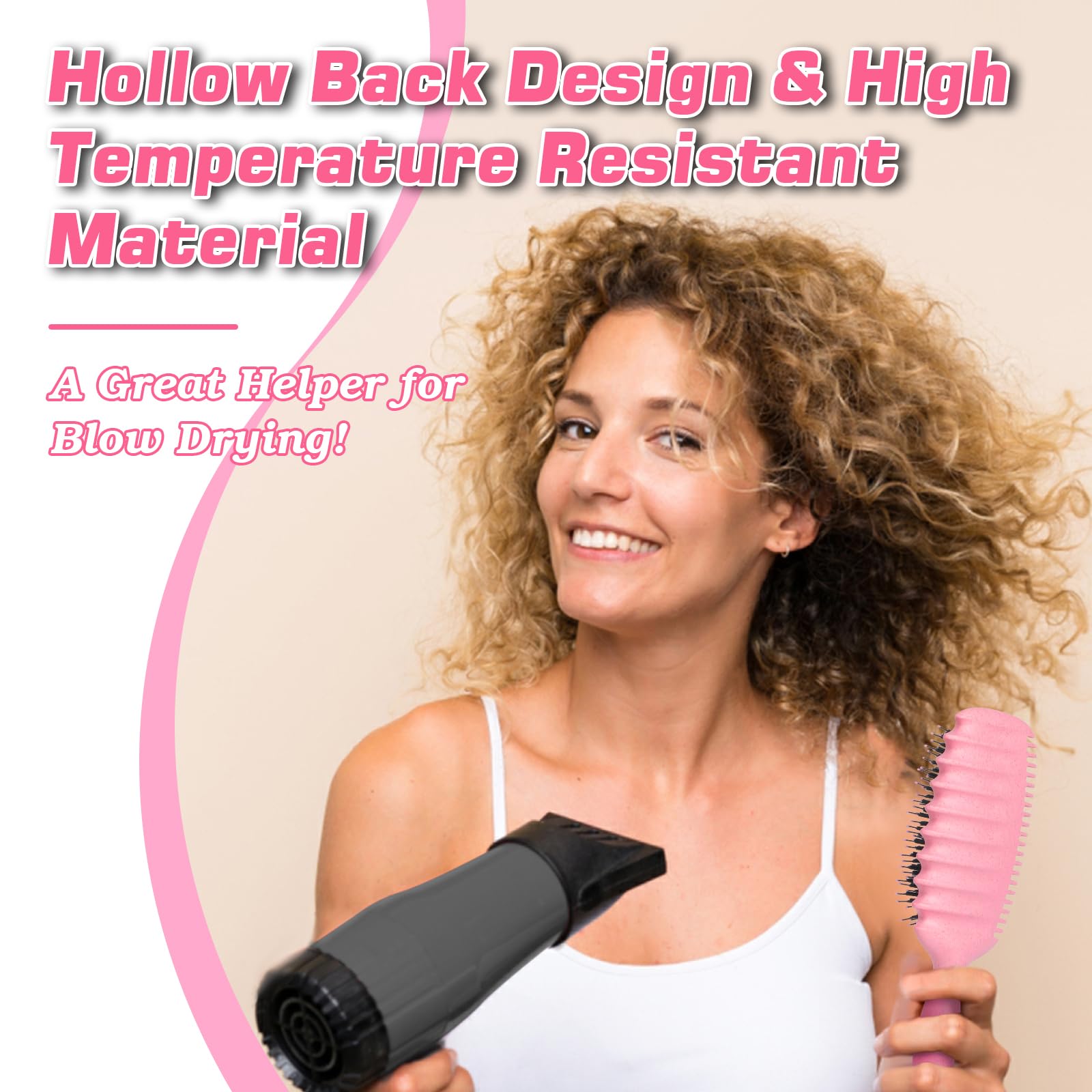 Candy Brush compatible con todo tipo de cabello, rizado o liso.