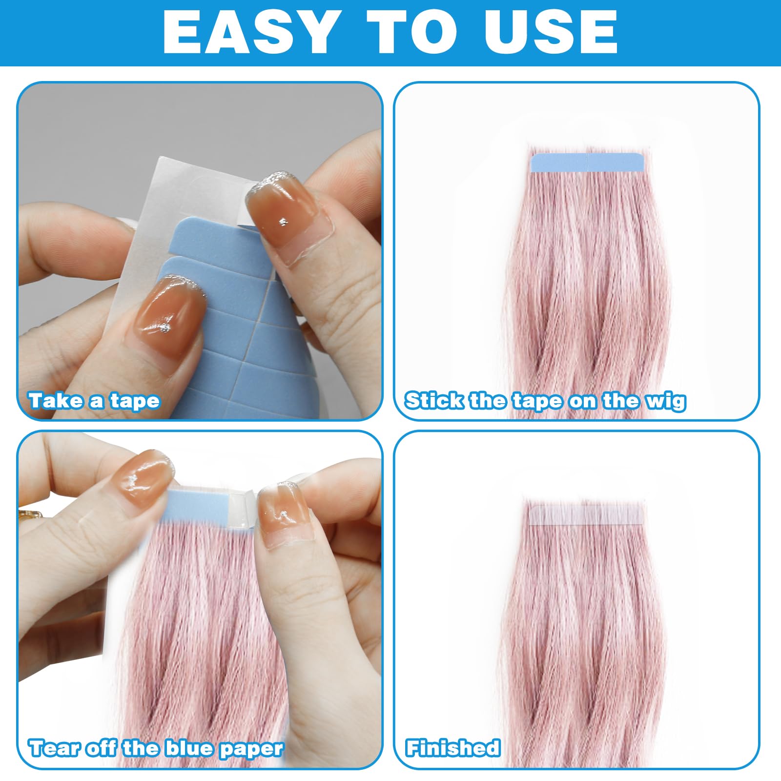 CANIPHA cinta para cabello, adherencia duradera para pelucas y extensiones.