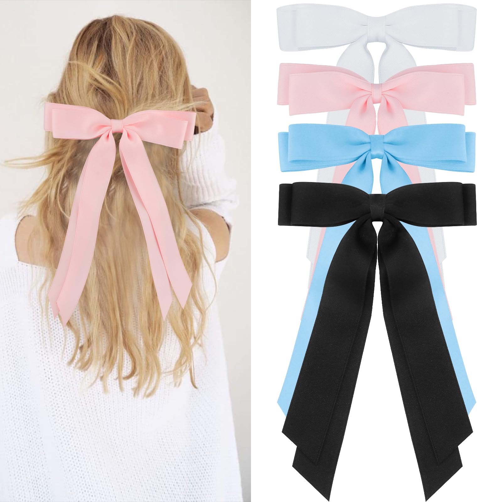 Canitor lazo cabello negro, accesorio versátil para peinados diarios.