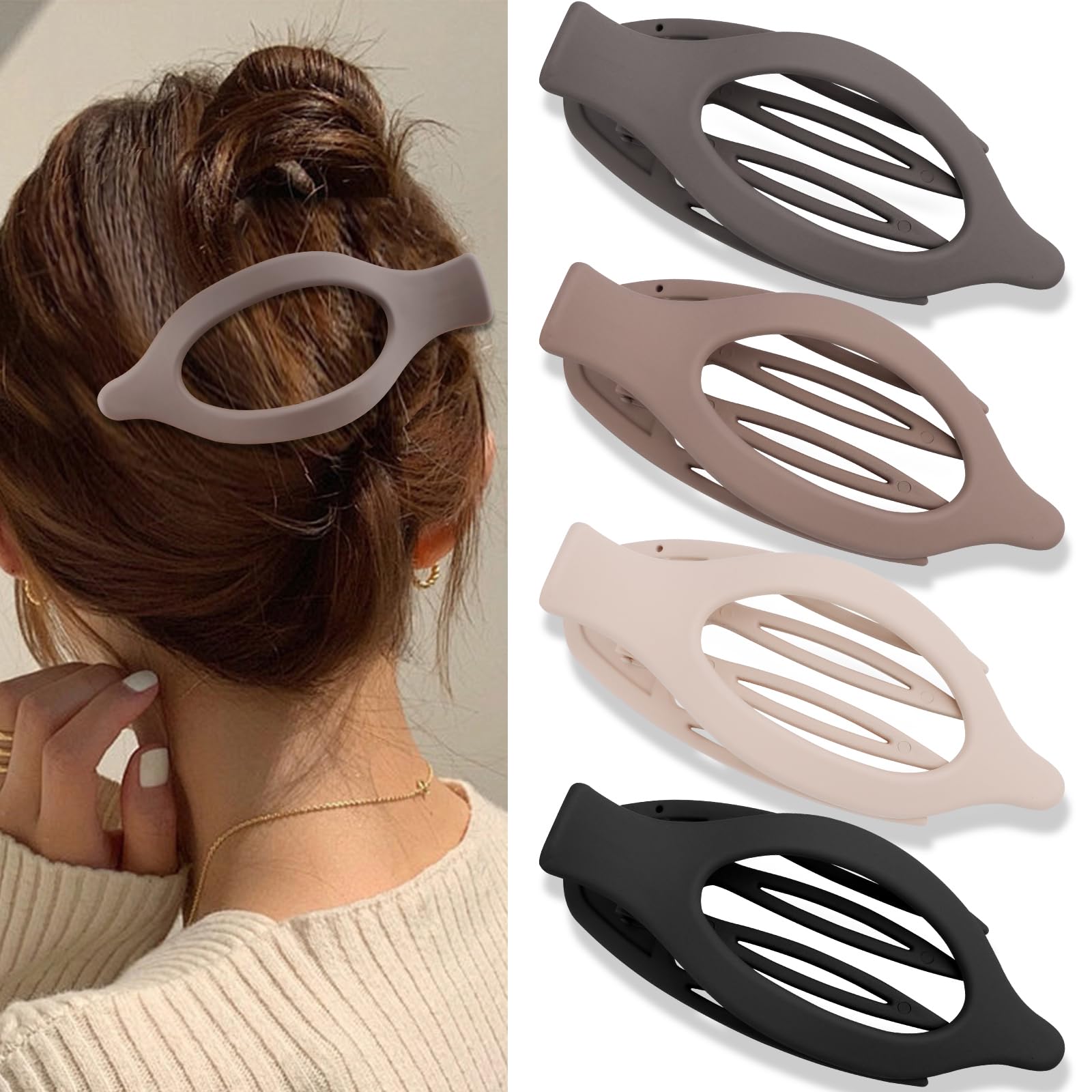 Pinza Frances Mate Grande de Canitor para cabello diverso con sujeción estable