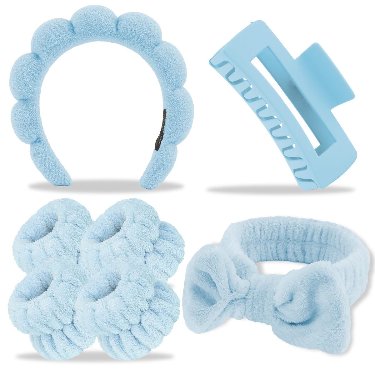 Banda para cabello Canitor Spa de arco coral; suave y absorbente.