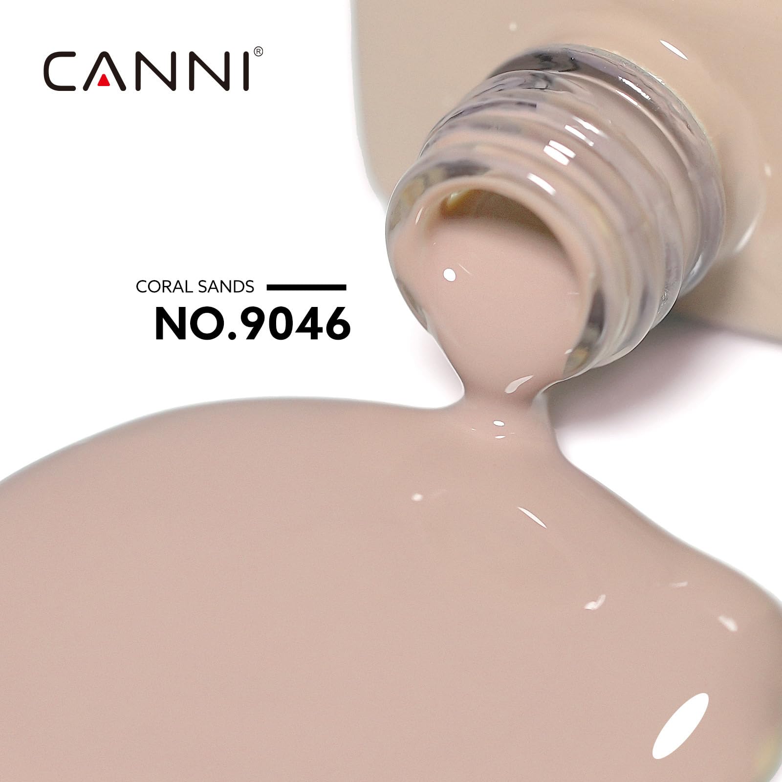 Esmalte gel CANNI para aplicación suave y acabado uniforme en uñas.
