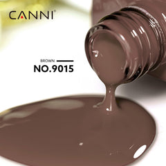CANNI esmalte gel chocolate café con acabado brillante para salón en casa.