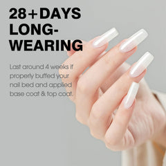 CANNI Milky White Jelly Gel Polish, brillo duradero en uñas.