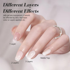 CANNI Milky White Jelly Gel Polish, fórmula libre de HEMA, menos olores.