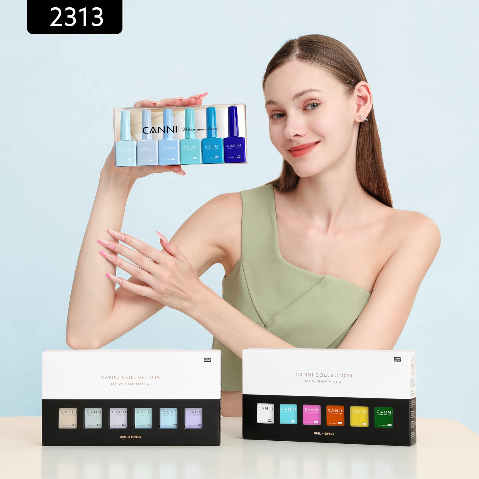 CANNI Vernis Gel bleu nuit – application lisse et tenue prolongée.