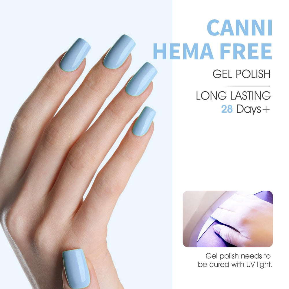 CANNI Vernis Gel bleu nuit – ensemble 6 pièces pour usage à la maison.