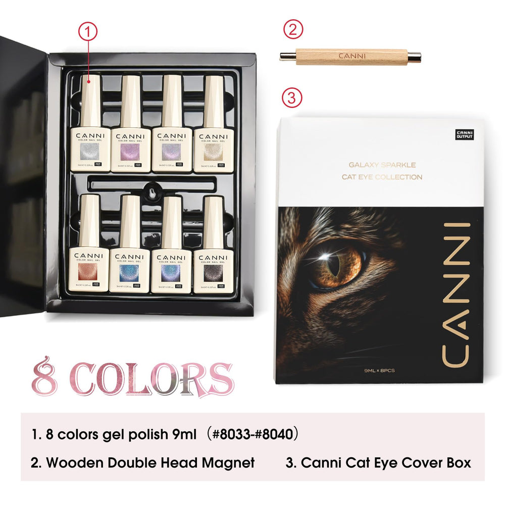 CANNI vernis gel œil de chat violet, style chic et élégant.