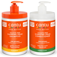 Cantu champú manteca de karité para lavado suave y nutritivo del cabello rizado.