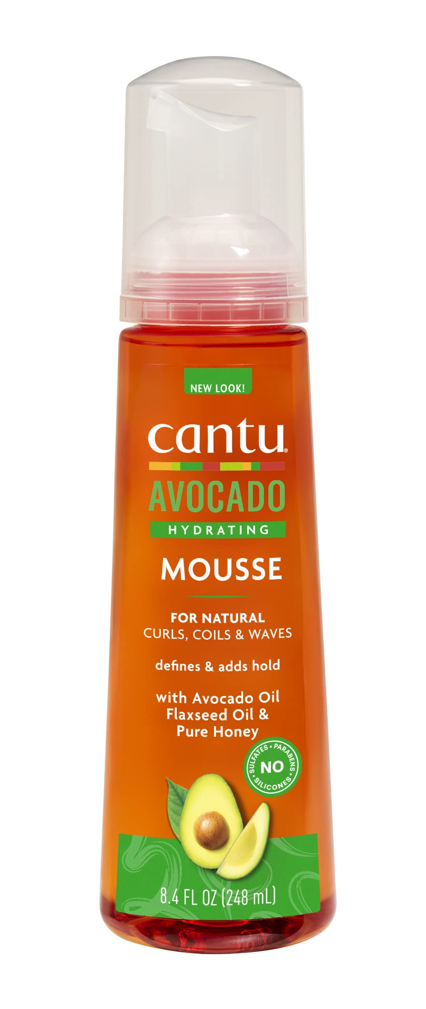 Cantu Avocado Mousse para definición suave de rizos.