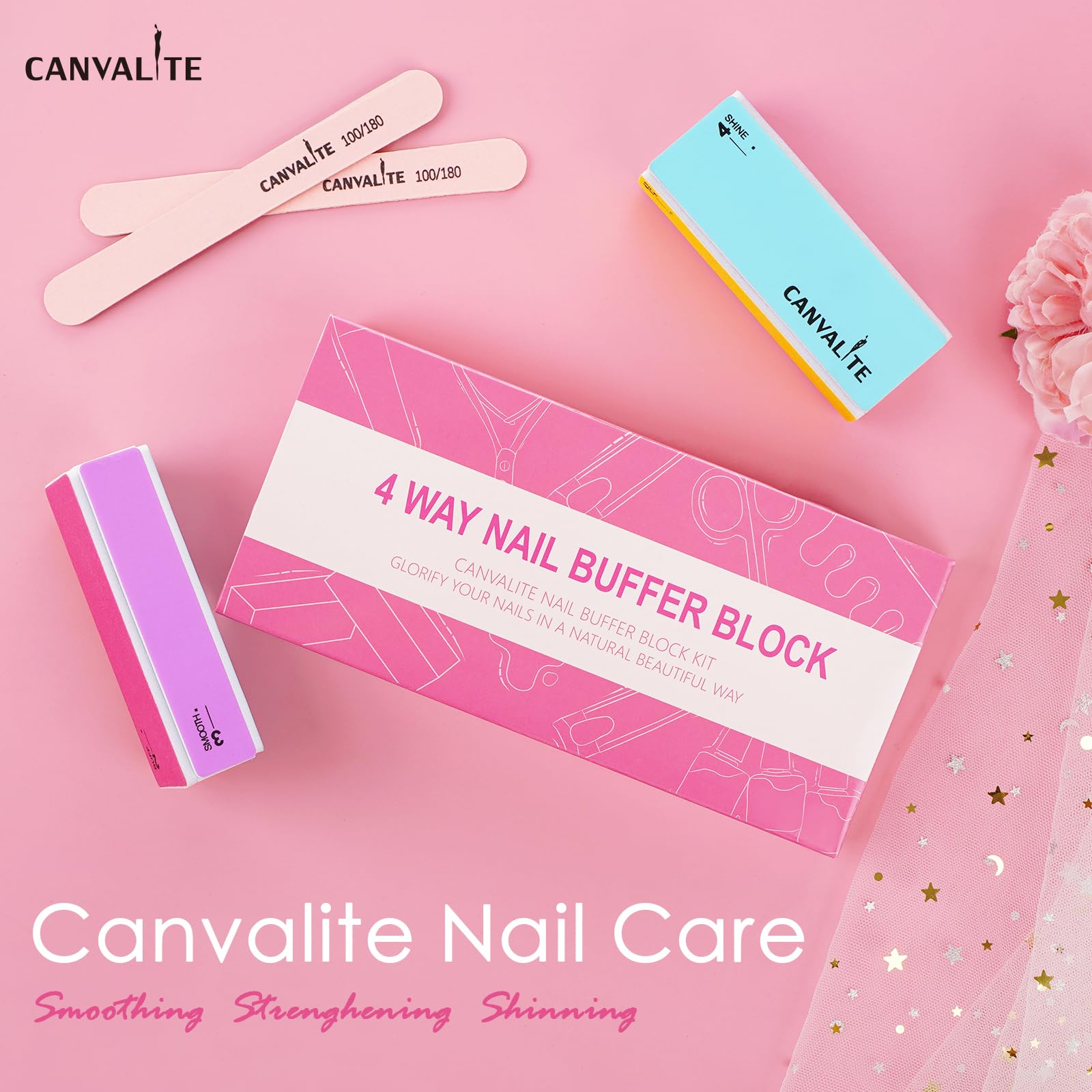 CANVALITE kit completo para uñas en casa: 14 piezas para manicuras detalladas