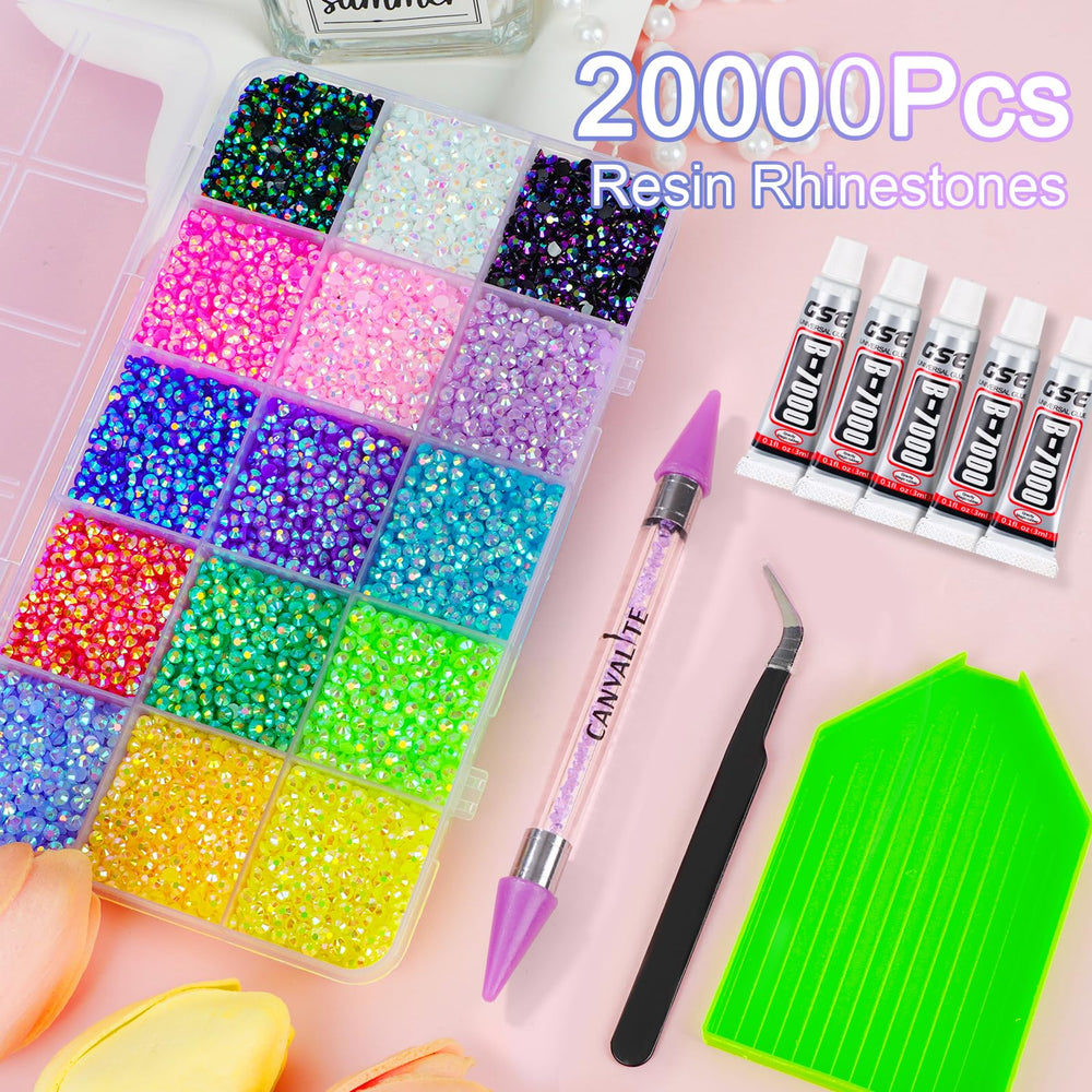 CANVALITE rhinestone picker tool for precise placement.
