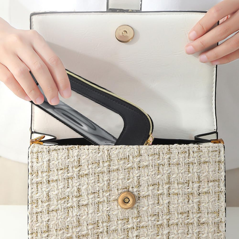 Capiant accesorios maquillaje compactos en bolsa transparente para viaje.