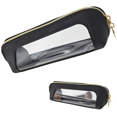 Bolso de maquillaje transparente de dos caras de Capiant, vista rápida y acceso fácil para viajes.