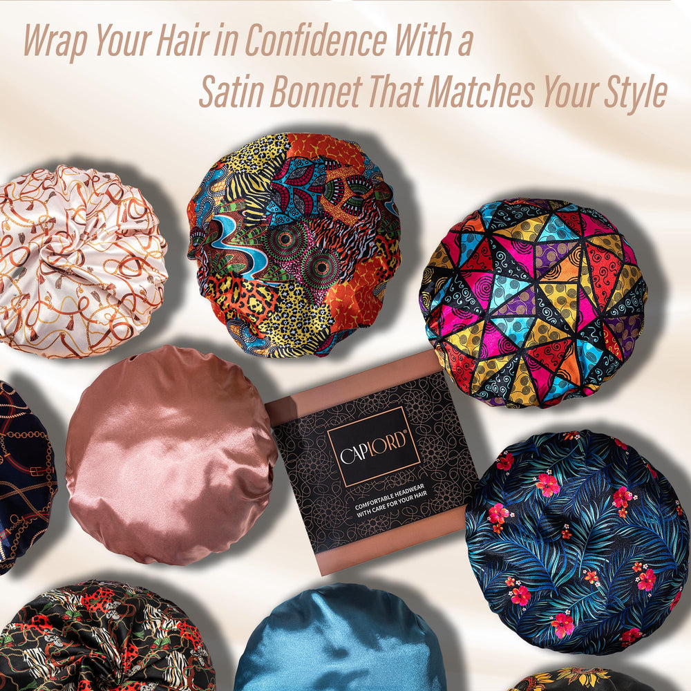 CAPLORD Gorro satén para cabello locs: protección y confort durante el sueño.