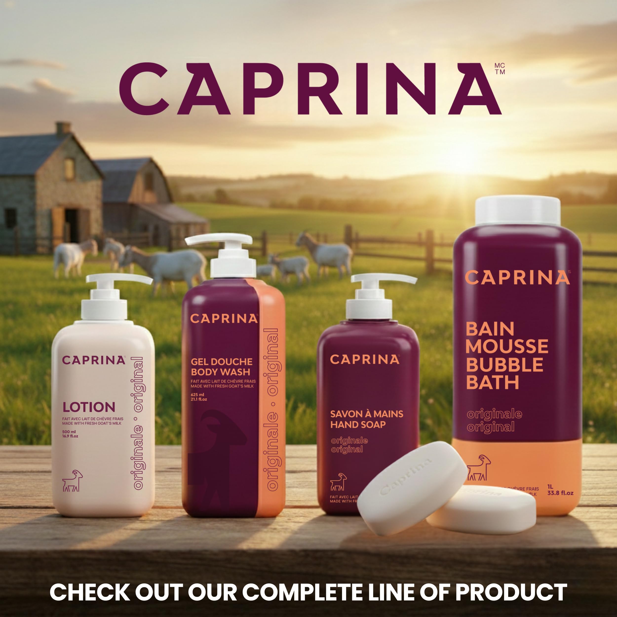 Caprina Jabon aroma original limpia con delicadeza y cuida la barrera natural