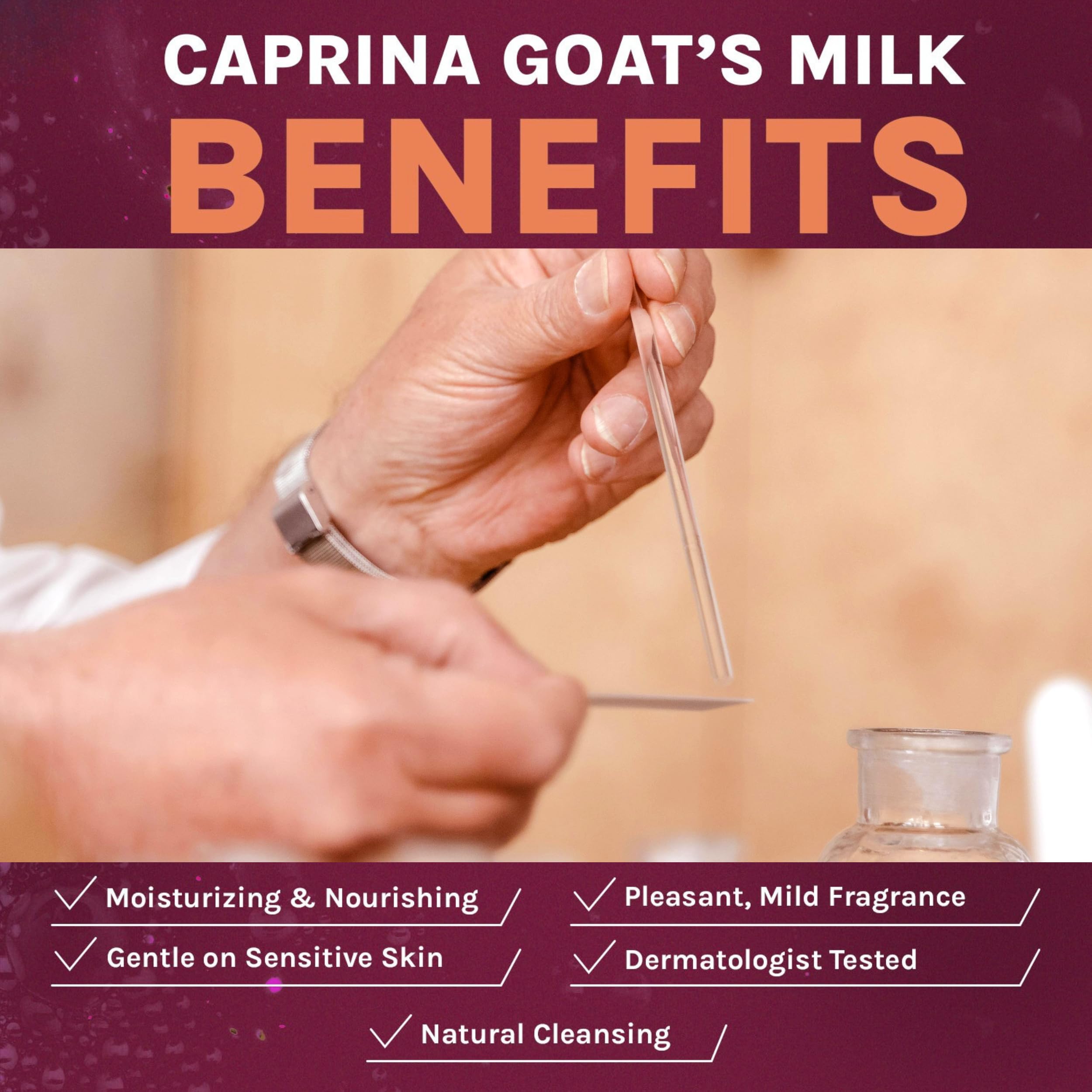 Caprina Jabon base clásica para limpieza diaria de cara manos y cuerpo