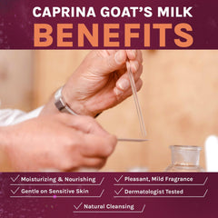 Caprina Jabon base clásica para limpieza diaria de cara manos y cuerpo