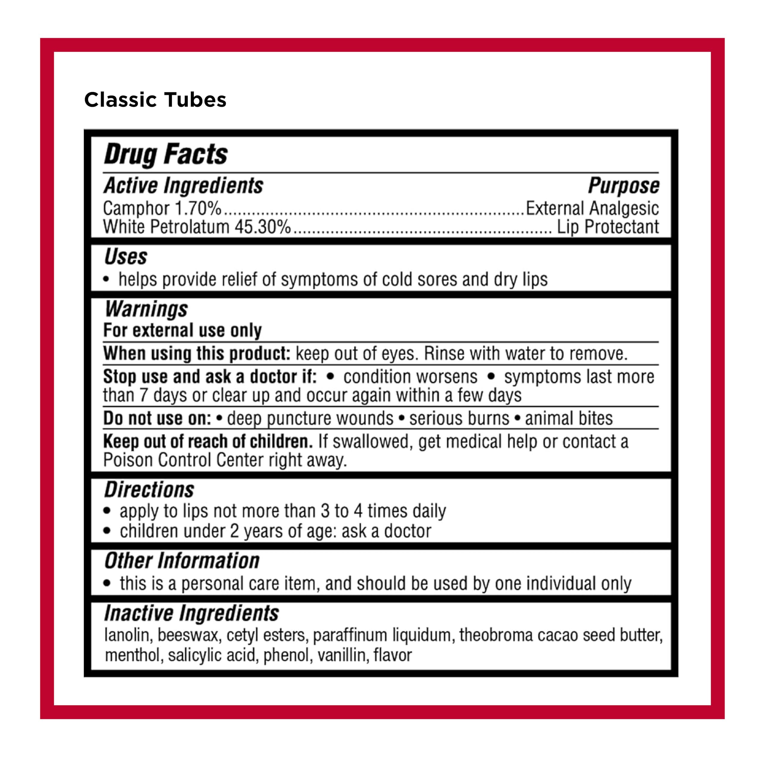 Producto Carmex cruelty-free sin pruebas en animales para labios.