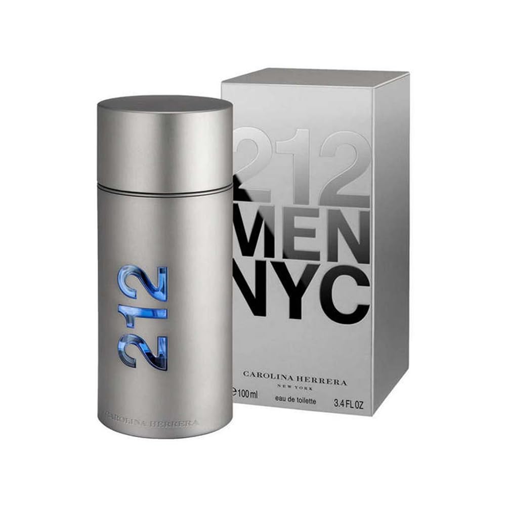 Carolina Herrera 212 para Hombres: botella elegante para uso diario con aroma fresco y duradero.