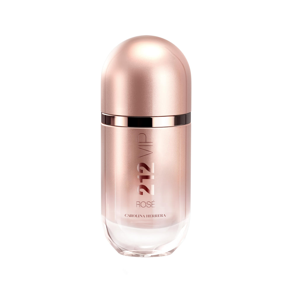 Carolina Herrera 212 VIP Rose, botella mate, ideal para uso diario y celebraciones.