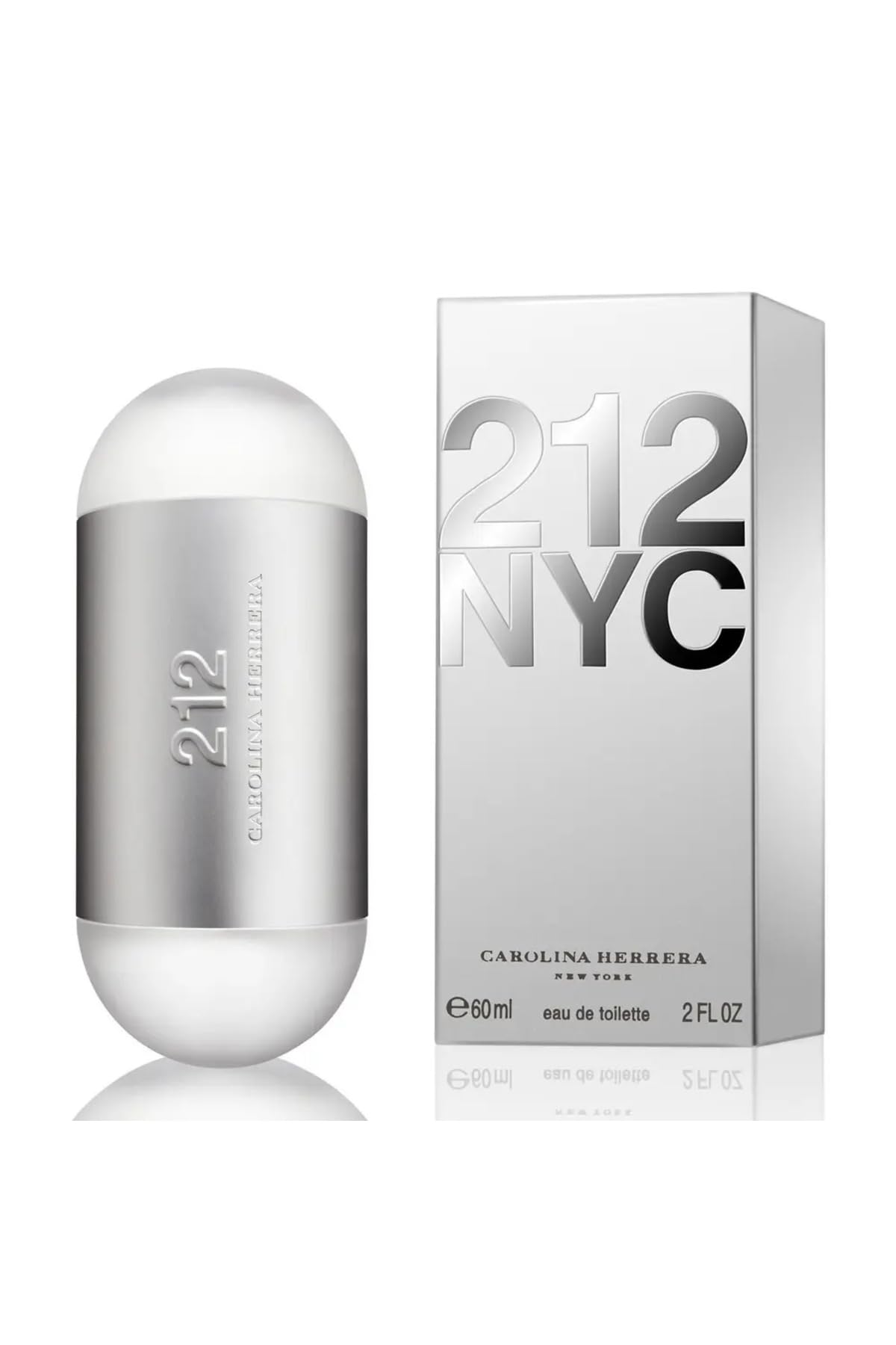 Carolina Herrera 212 NYC frasco frontal, fragancia floral duradera para uso diario