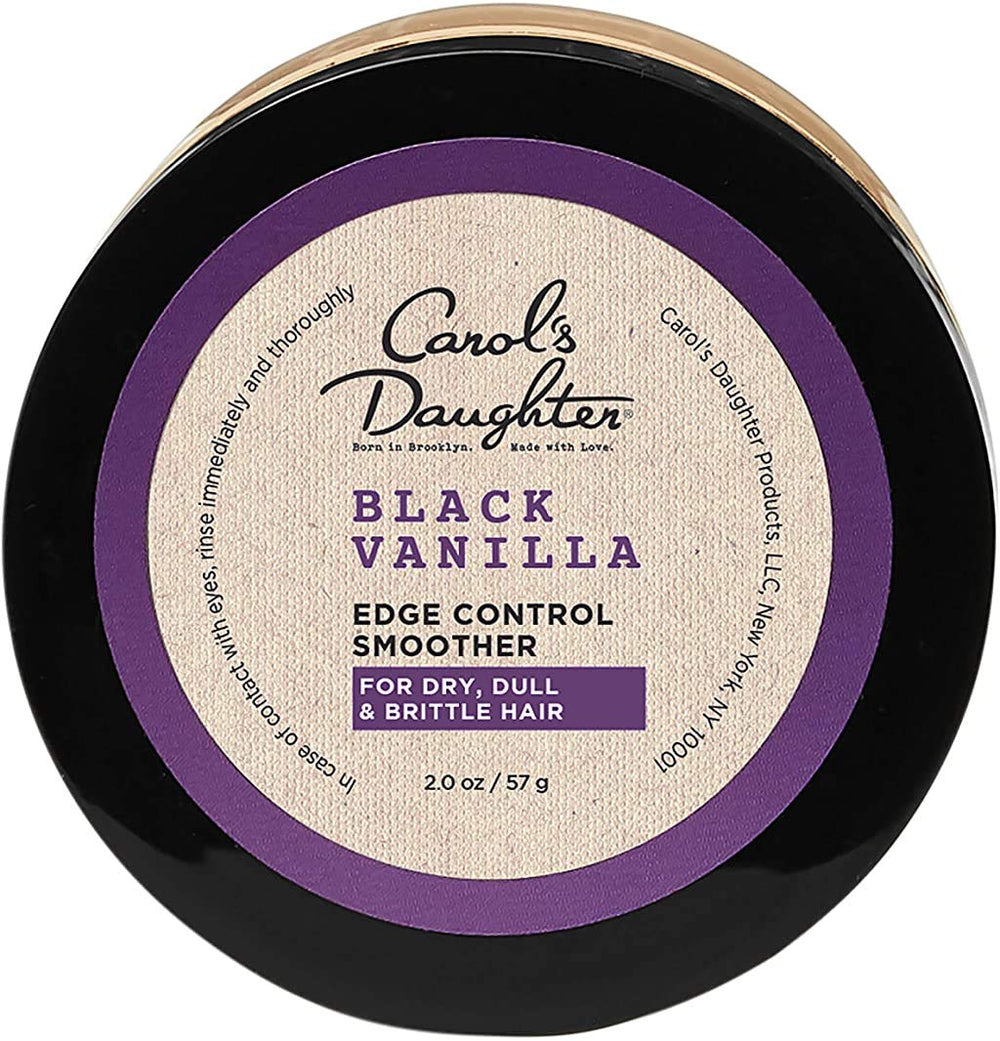 Carol's Daughter control de bordes vainilla negra en envase 2oz para fijación suave.