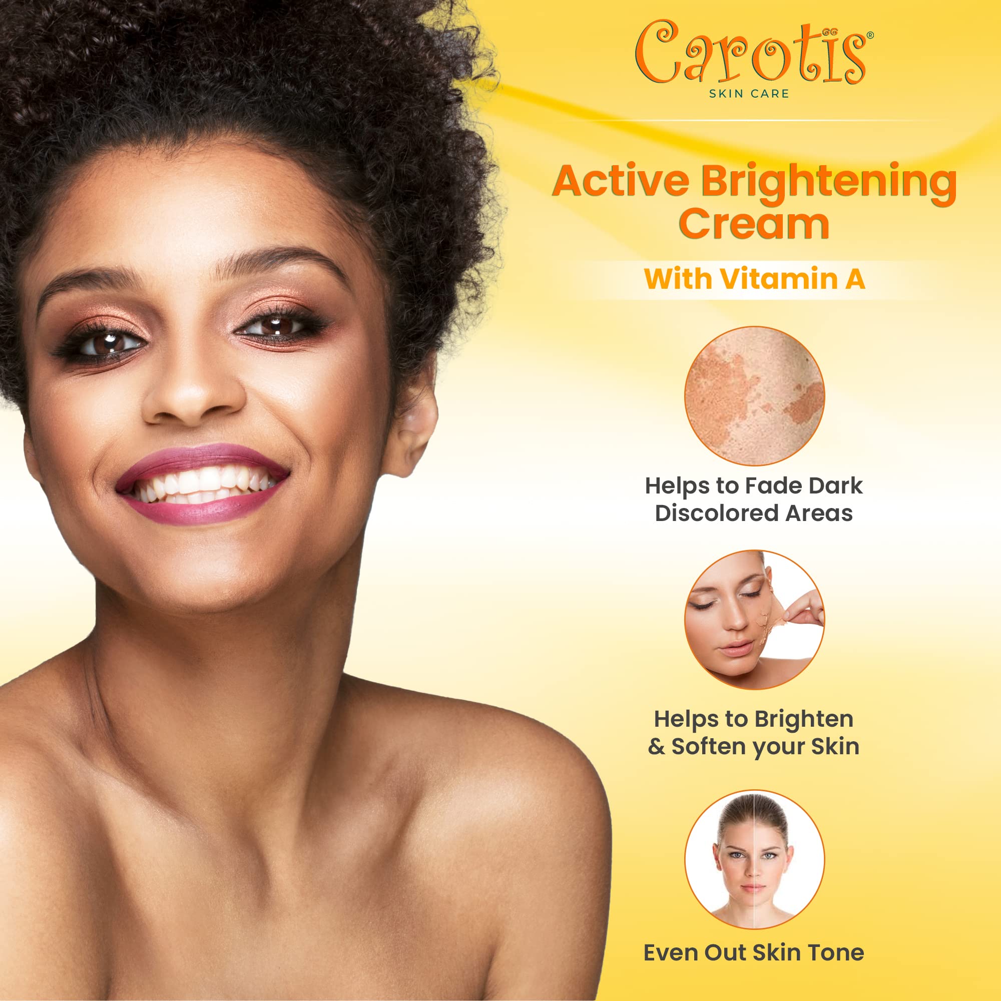 CAROTÏS skin texture before-after shows improved brightness and evener tone.