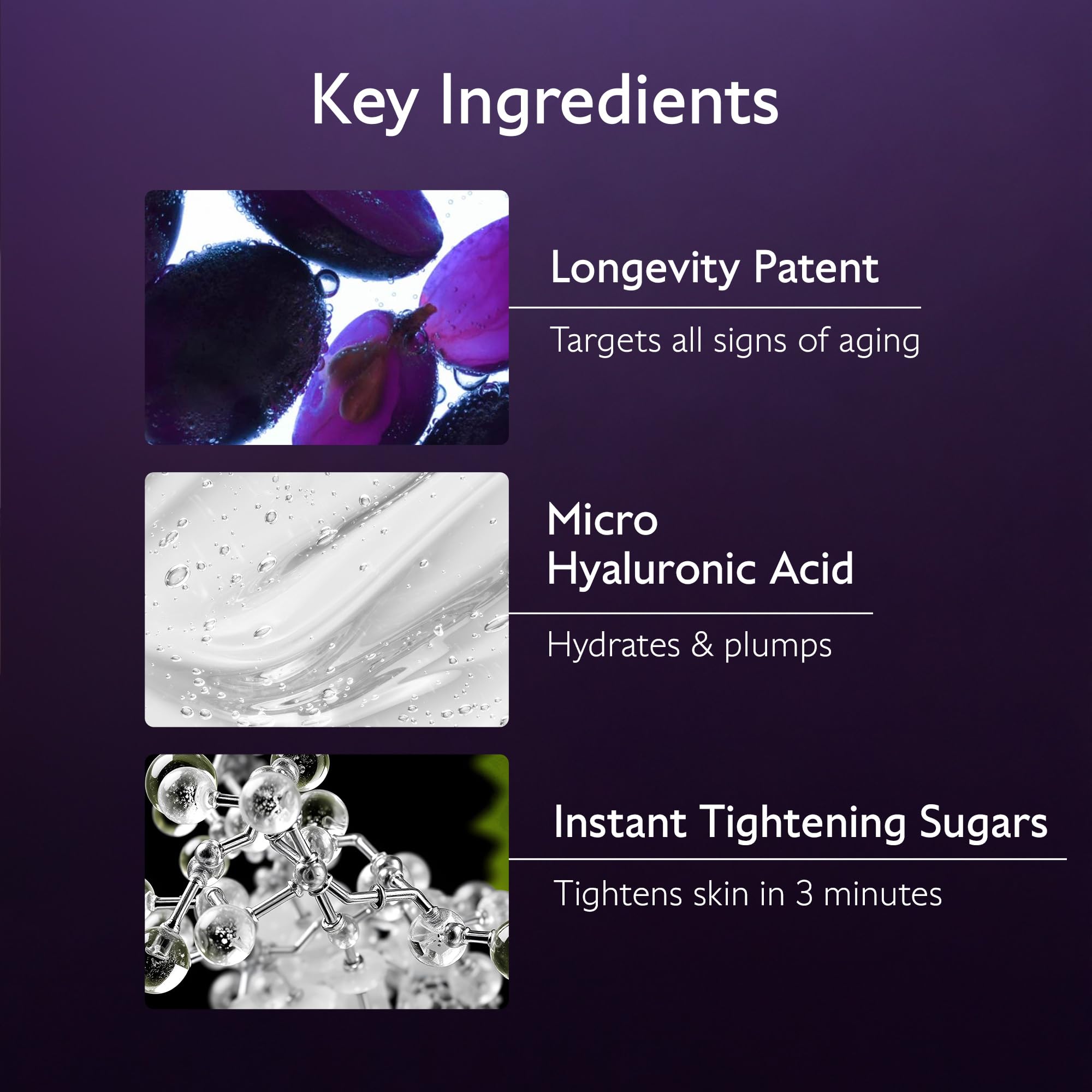 Ingredientes de patentes de Caudalie Premier Cru para cuidado suave.