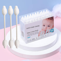 Cayxenful hisopos de algodón con puntas grandes, suaves para oídos sensibles del bebé.