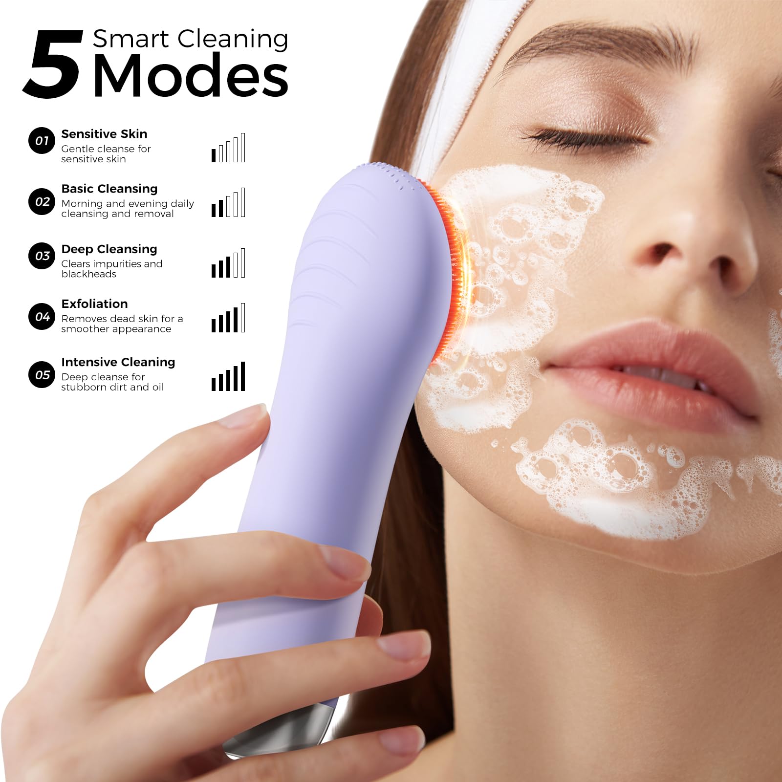 Ccigedy Brosse Visage silicone liquide: nettoyage profond en douceur