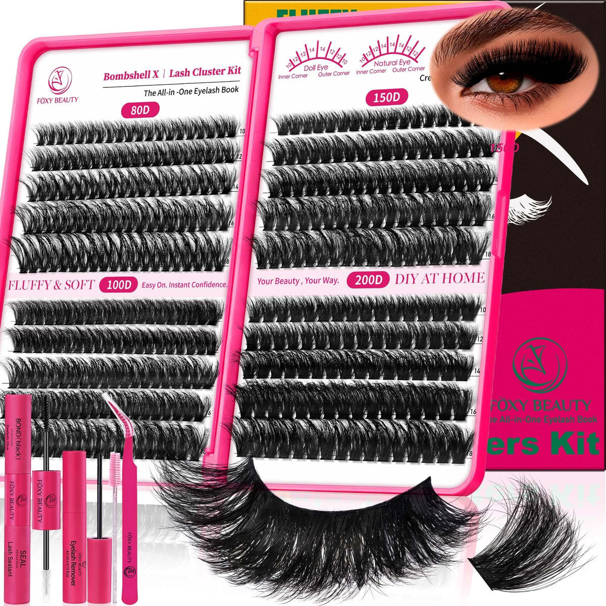 CCODDY Bombshell X, densidad de pestañas para mirada más intensa.