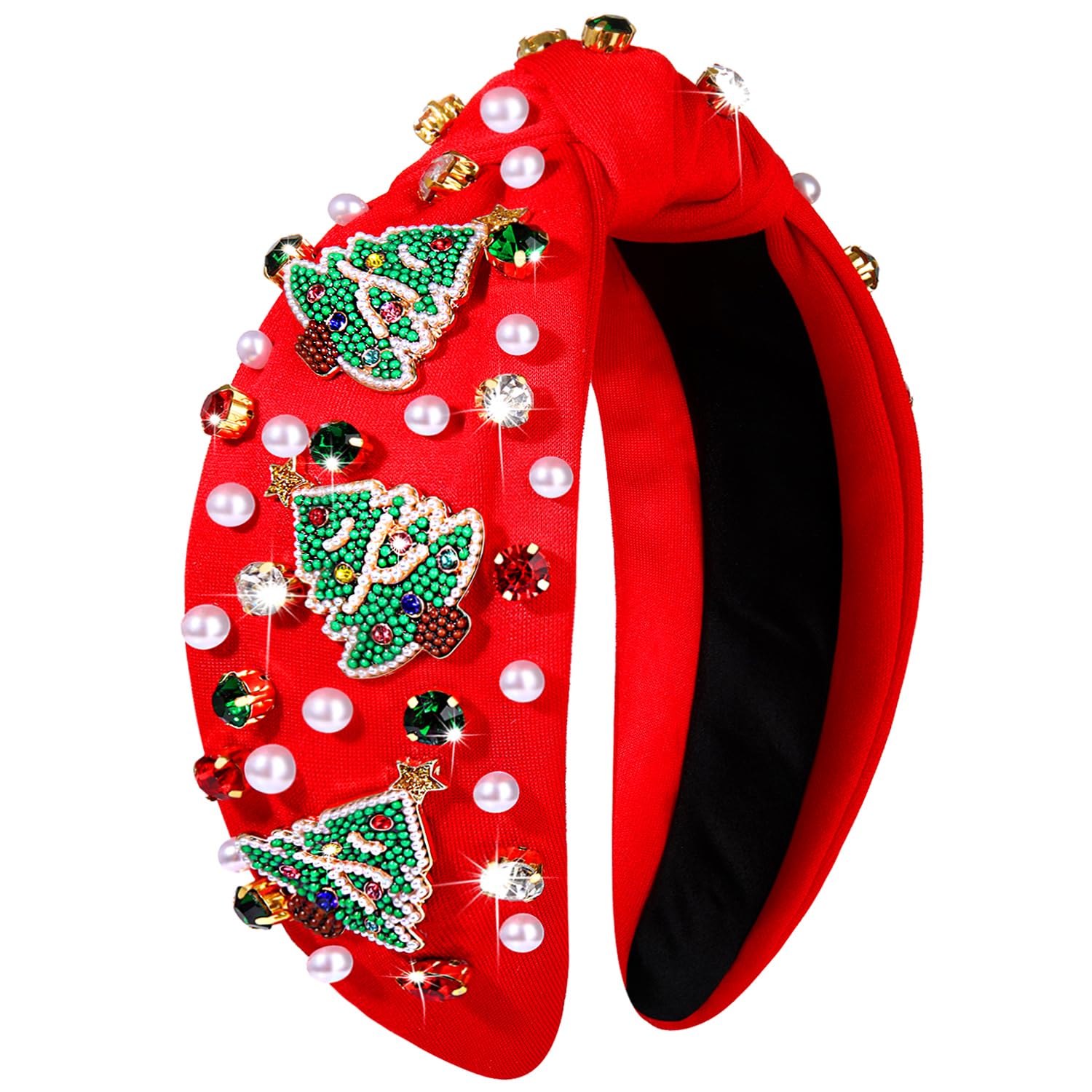 cealxheny diadema navidad arbol con cristales para un look elegante