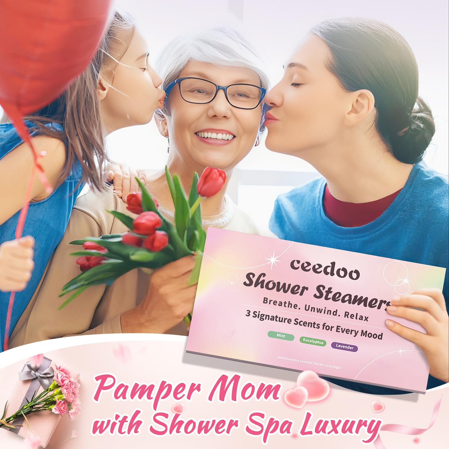 Ceedoo bombas ducha regalo-caja: experiencia lista para regalar