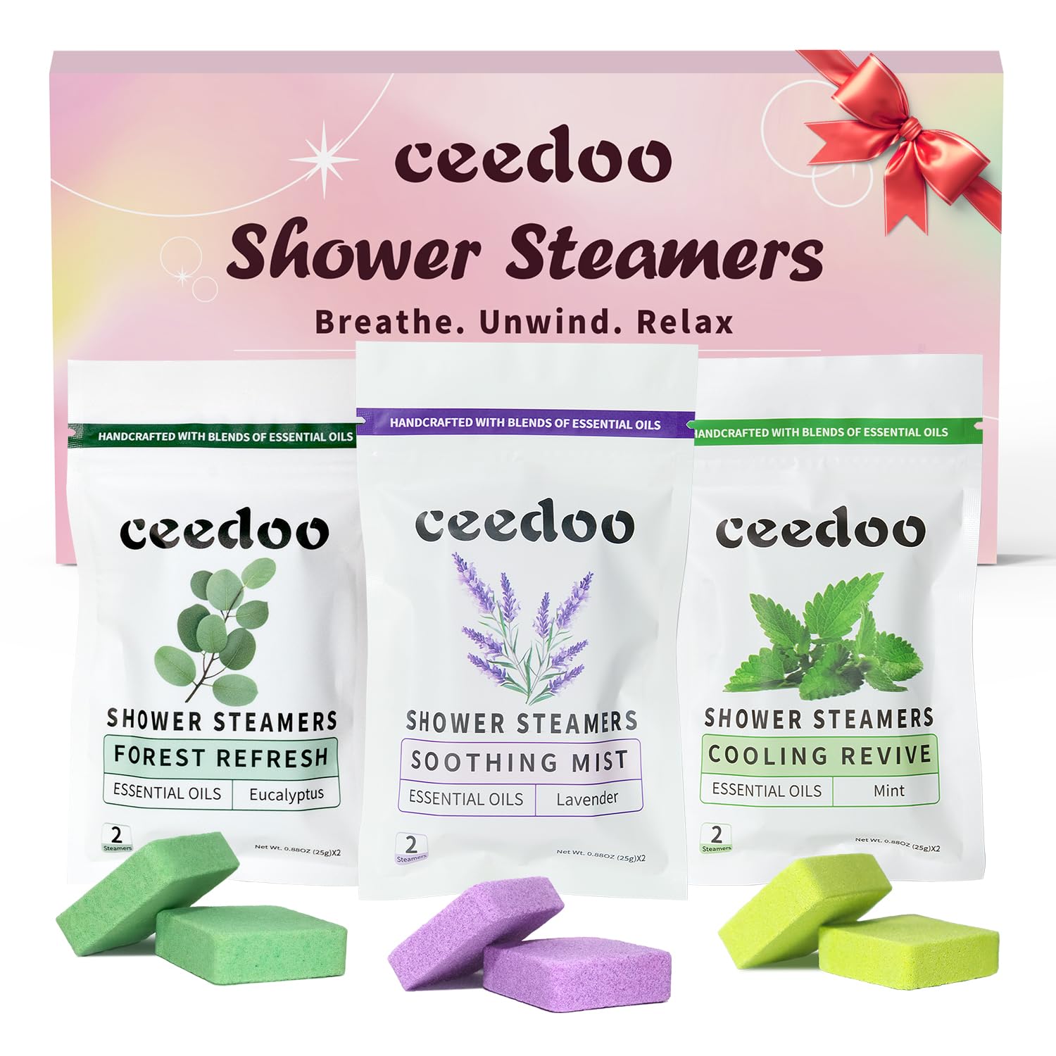 Ceedoo bombas ducha valentines-pack: regalo ideal para spa en casa