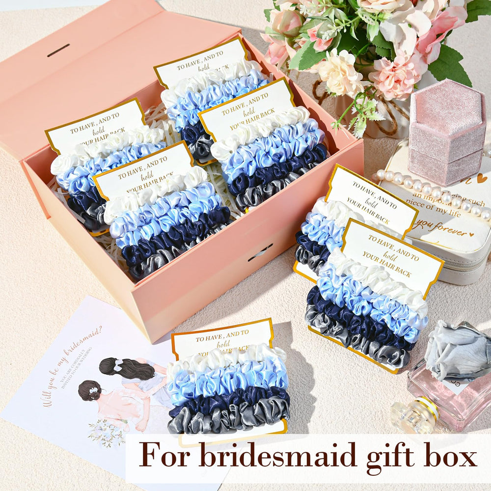 CEELGON coleteros satinados para bodas en azul gradiente, ideal para looks coordinados.