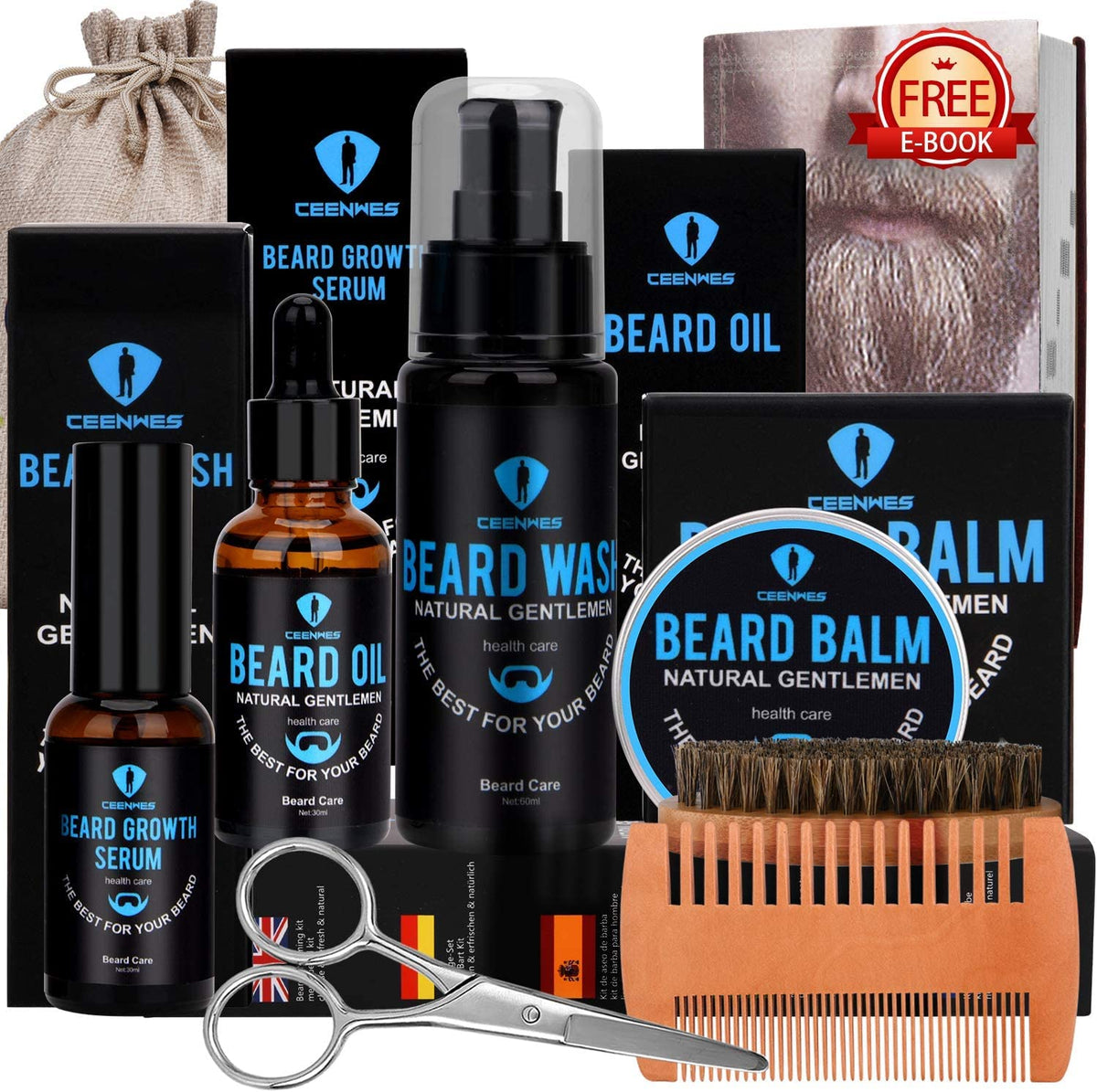 Ceenwes kit cuidado barba aceite: nutre la barba y mantiene la piel suave.