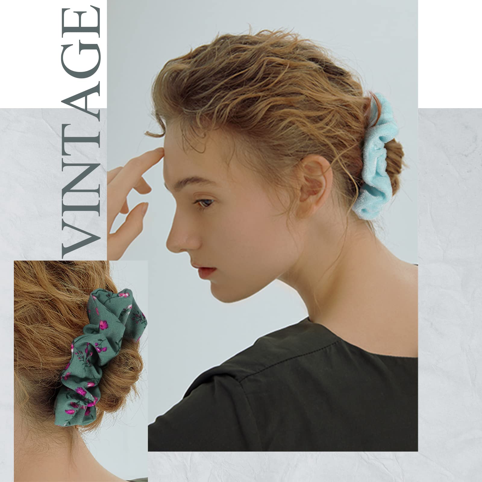 Gomas de pelo Cehomi en seda multicolor para looks casuales.
