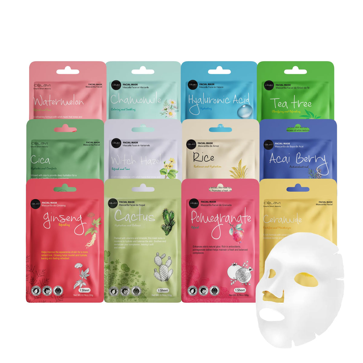 Celavi Cosmetics mascarilla de manzanilla para piel calmada y luminosa
