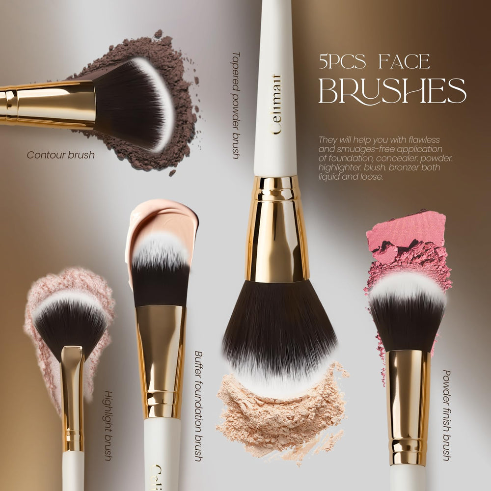 Pinceles de ojos CELIMAIT con fibras suaves para difuminar sombras