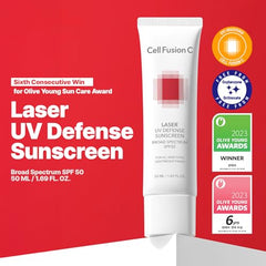 Cell Fusion C textura ligera, absorción rápida para maquillaje perfecto.