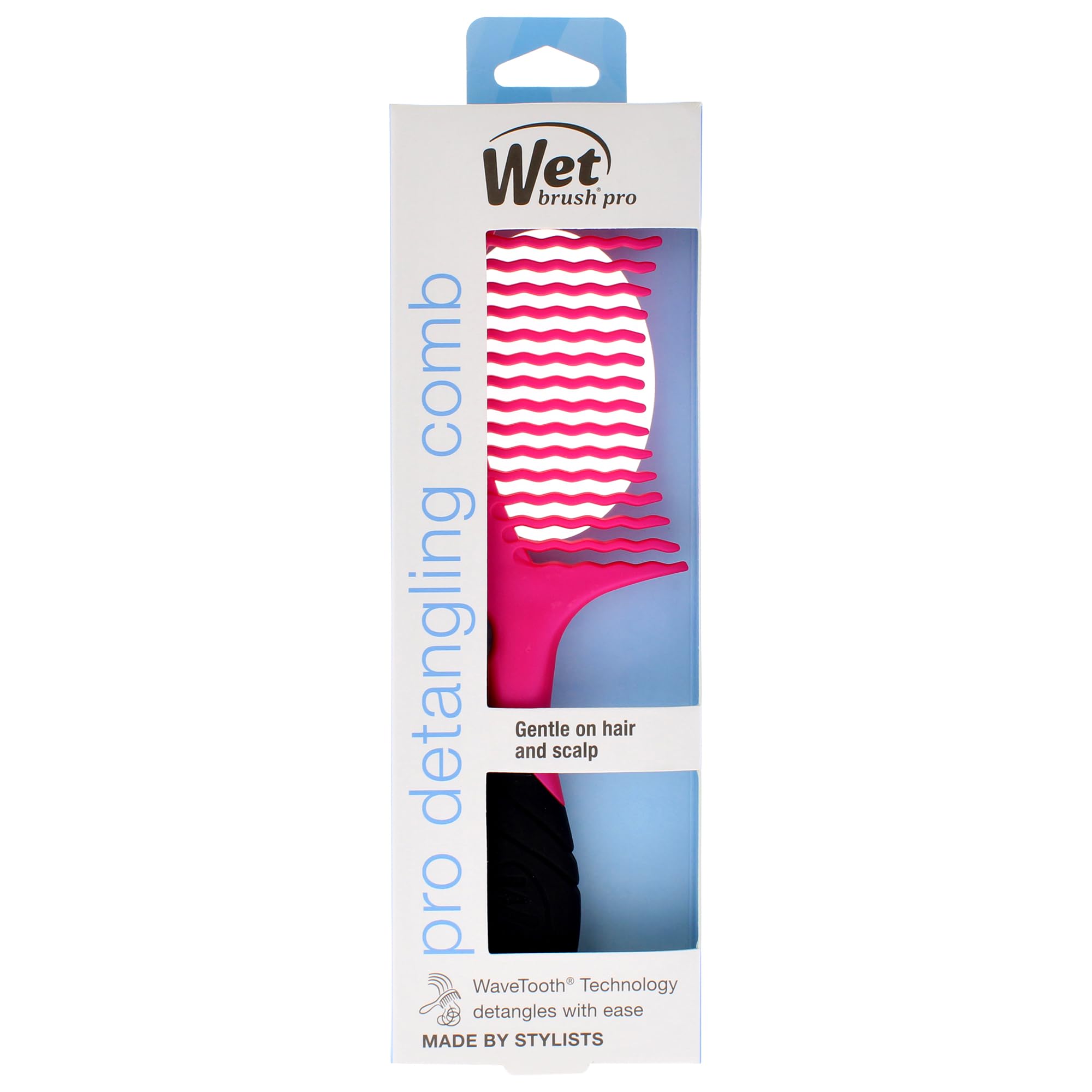 Wet Brush Pro Morado: medidas 3,5 x 9 pulgadas para manejo cómodo.