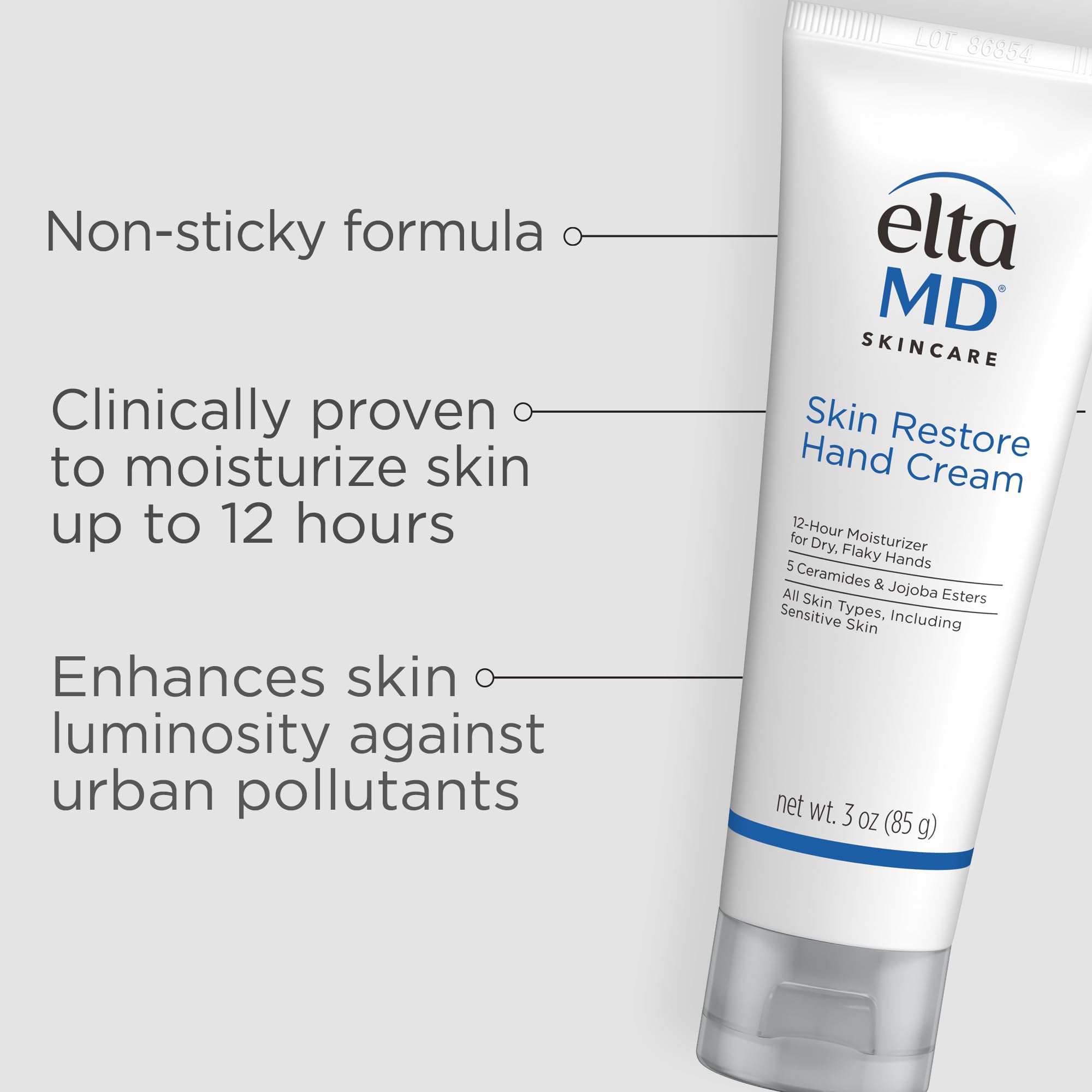 EltaMD So Silky Crème Mains avec céramides pour peau plus souple et protégée.
