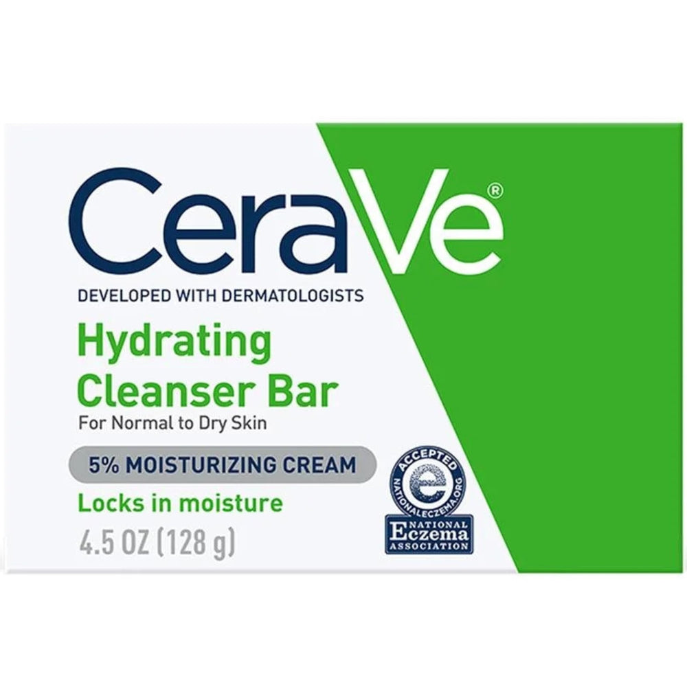 CeraVe barra limpiadora hidratante para piel sensible, suave y efectiva en la limpieza diaria.