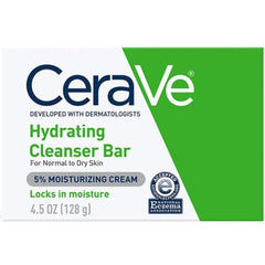 CeraVe barra limpiadora hidratante para piel sensible, suave y efectiva en la limpieza diaria.