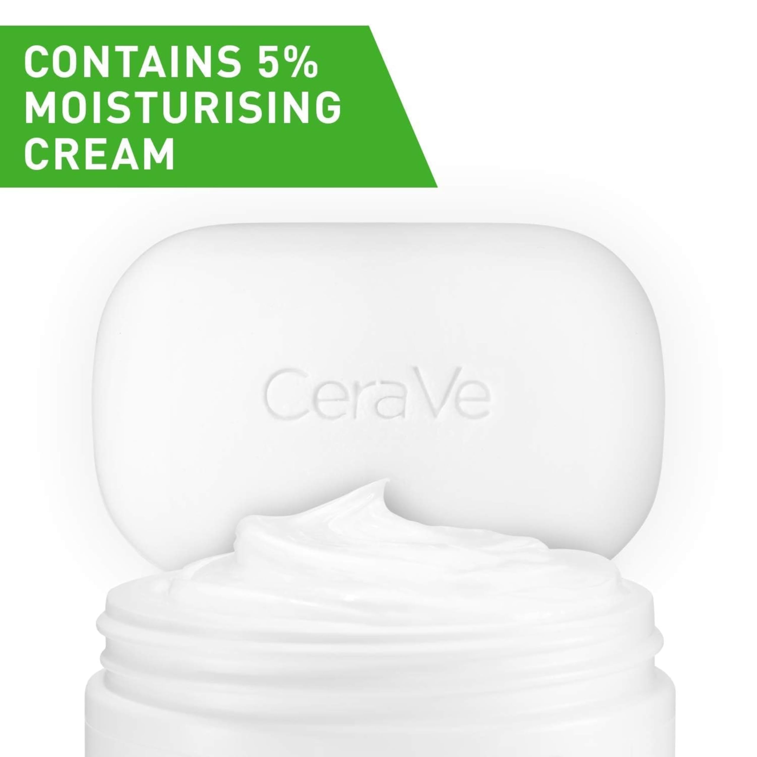 CeraVe barra limpiadora hidratante para piel seca, ayuda a mantener la barrera cutánea.