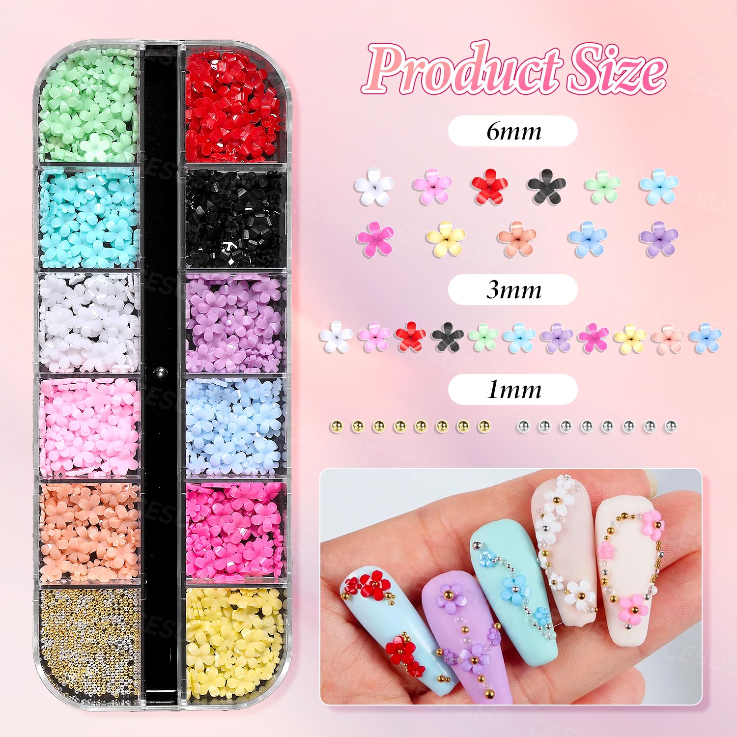 CESUSME accesorios uñas lazos diminutos coloridos para estilos únicos